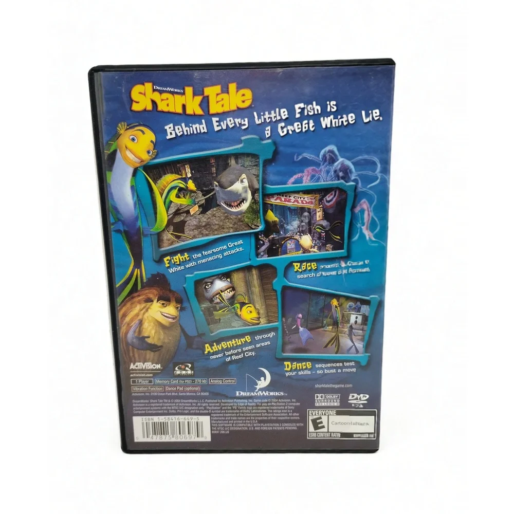 Shark Tale PS2 Game Activision Reef City Action Adventure Retro Console Gaming